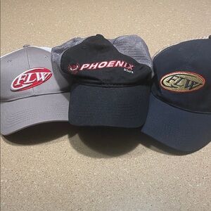 FLW and Phoenix Men's Caps - Black, Gray, and Navy